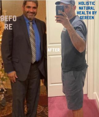 congratulations 67 pounds loss . My client Huss AFTER losing weight and making healthier eating choices following my advice at Holistic natural health 👏👏👏👏 ..One  of the many healthy eating habits changes that helped and keeps helping in educating clients about healthy living @holistic_natural_health in Dearborn 313 6814979 by appointment only . Real people real Weight  change story Due to healthy eating , NO DIET pills used , NO herbal supplements used to promote weight loss .... CONGRATULATIONS 🎊🎉 I am glad I was able to help .... HEALTHY OUTSIDE STARTS FROM THE INSIDE ... Before and After pic 🙏 #holistic_natural_health_by_sereen