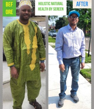 congratulations Dialo ,my client after losing weight and making healthier eating choices following my advice at Holistic natural health 👏👏👏👏 ..One  of the many healthy eating habits changes that helped and keeps helping in educating clients about healthy living @holistic_natural_health in Dearborn 313 6814979 by appointment only . Real people real Weight  change story Due to healthy eating , NO DIET pills used , NO herbal supplements used to promote weight loss .... CONGRATULATIONS 🎊🎉 I am glad I was able to help .... HEALTHY OUTSIDE STARTS FROM THE INSIDE ... Before and After pic 🙏 #holistic_natural_health_by_sereen