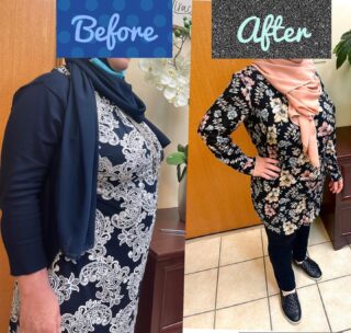 Congratulations  Maha 🎉  My client AFTER losing weight and making healthier eating choices and exercises following my advice at Holistic natural health 👏👏👏👏 ..One  of the many healthy eating habits changes that helped and keeps helping in educating clients about healthy living @holistic_natural_health in Dearborn 313 6814979 by appointment only . Real people real Weight  change story Due to healthy eating , NO DIET pills used , NO herbal supplements used to promote weight loss .... CONGRATULATIONS 🎊🎉 I am glad I was able to help .... HEALTHY OUTSIDE STARTS FROM THE INSIDE ... Before and After pic 🙏 #holistic_natural_health_by_sereen